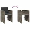 vidaXL Set da Pranzo da Giardino 7 pz con Cuscini in Polyrattan Grigio