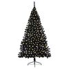 vidaXL Albero di Natale artificiale con luci integrate Nero 240 cm PVC