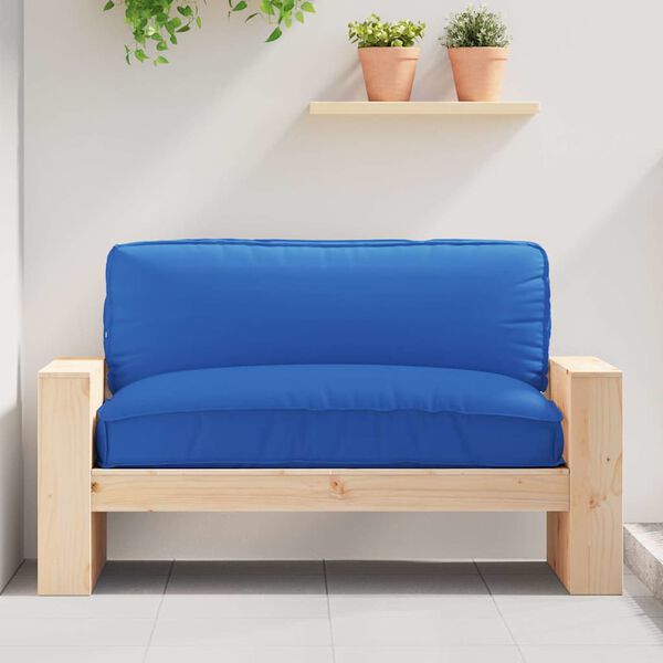 vidaXL Cuscino per seduta pallet Blu reale 120 x 80 x 12 cm