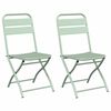 vidaXL Sedia Pieghevole da Giardino 2 pcs Menta Leggera 42 x 52 x 82cm