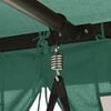 vidaXL Gazebo con Panca a Dondolo Convertibile Verde Tessuto e Acciaio