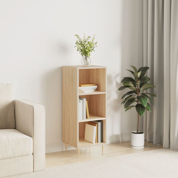 vidaXL Credenza Rovere Sonoma 34,5x32,5x90 cm in Legno Multistrato