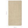 vidaXL Tappeto Shaggy Crema 80x150 cm Antiscivolo