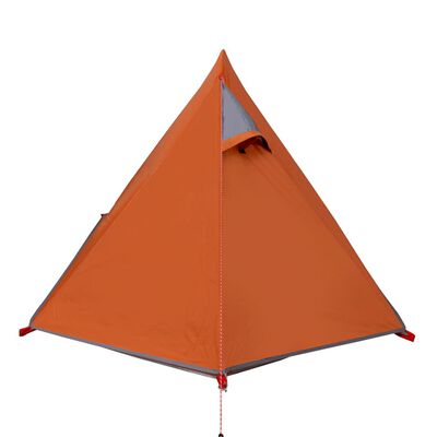 vidaXL Tenda da Campeggio a Cupola 2 Persone Grigio e Arancione