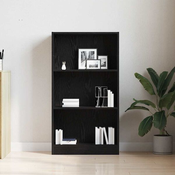 vidaXL Libreria Rovere Nero 60x24x109 cm in Legno Multistrato