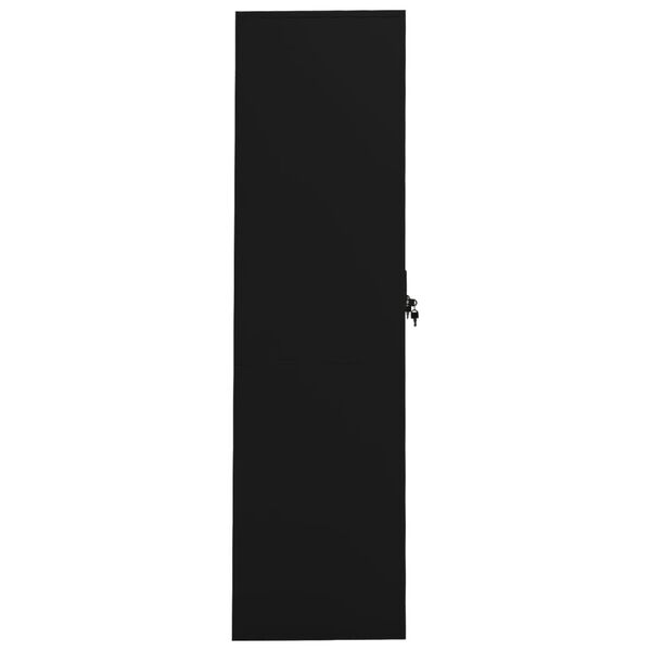 vidaXL Armadio Nero 80x50x180 cm in Acciaio
