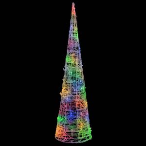 vidaXL Piramide Decorativa Cono di Luce LED Acrilico Colorato 120 cm