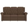 vidaXL Poltrona Massaggiante Reclinabile 3 Posti Marrone in Similpelle