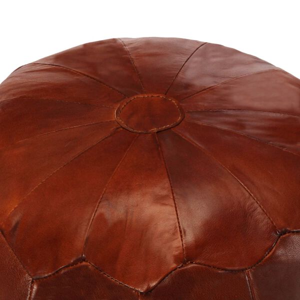 vidaXL Pouf Tanno 40x35 cm in Vera Pelle di Capra