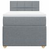 vidaXL Giroletto a Molle con Materasso Grigio Chiaro100x200 cm Tessuto
