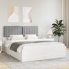vidaXL Letto con Testiera Rivestita Grigio chiaro 160 x 200 cm