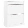 vidaXL Scarpiera ALTA Bianca 77x35x96 cm in Legno Massello di Pino