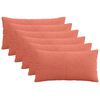 vidaXL Federa 6 pcs ALMELO Rosso Arancio 40 x 80 cm corduroy