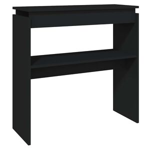 vidaXL Tavolino Consolle Nero 80x30x80 cm in Legno Multistrato