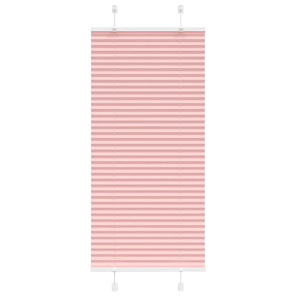 vidaXL Tenda Plissettata Rosa 65x150 cm Larghezza Tessuto 64,4 cm