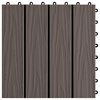 vidaXL Piastrelle 11 pz Goffrature WPC 30x30 cm 1 mq Marrone Scuro
