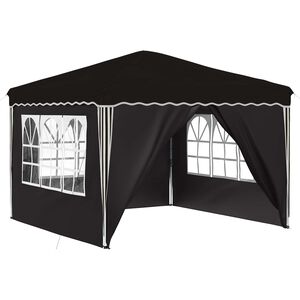 vidaXL Tenda per feste a pop-up 288 x 288 x 245 cm Nero Tessuto Oxford