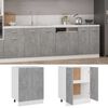 vidaXL Armadio Inferiore “Lyon” Grigio Cemento 60x46x81,5cm