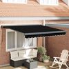 vidaXL Tenda Retrattile Nero 300 x 250 cm Tessuto e Metallo
