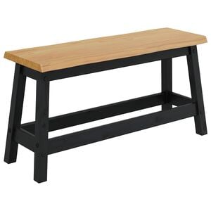 VidaXL Panchina da pranzo EKAI Nero 91,5 x 29 x 45,5 cm