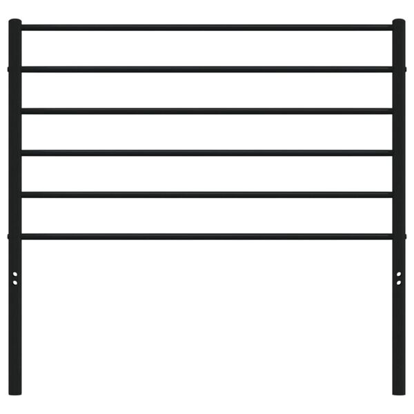 vidaXL Testiera in Metallo Nero 75 cm