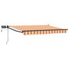 vidaXL Tenda retrattile manuale con LED Multicolore 2,5 x 2 m