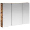 vidaXL Mobiletto per specchio da bagno Rovere fum&eacute; 100 x 14,5 x 70 cm