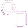 vidaXL Fioriere da Giardino 2 pz Esagono Bianco 46x40x45 cm Acciaio