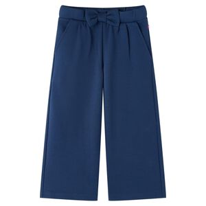 Pantaloni per Bambini a Gamba Larga Blu Marino 104
