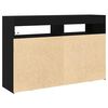 vidaXL Credenza Rovere Nero 116 x 30 x 75 cm Legno multistrato