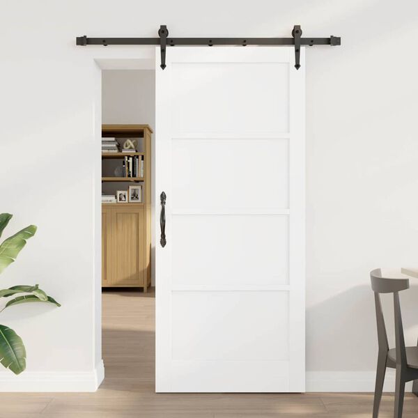 vidaXL Porta scorrevole ORKDAL Bianco 78 x 202 cm Pino massello