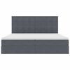 vidaXL Letto con contenitore e LED Grigio scuro 200 x 200 cm Velluto
