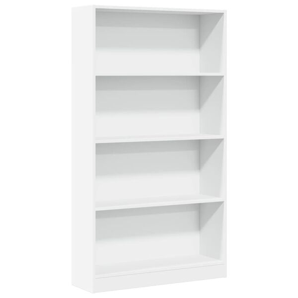 vidaXL Libreria Bianca 80x24x143 cm in Legno Multistrato