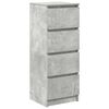 vidaXL Credenza Grigio Cemento 37,5x35x99 cm in Legno Multistrato