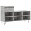 vidaXL Scarpiera Grigio Cemento 102x36x60 cm in Legno Multistrato