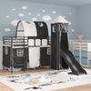 vidaXL Struttura del letto loft per bambini Nero 100 x 190 cm Metallo