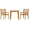 vidaXL Set Mobili da Pranzo per Giardino 3 pz Legno Massello di Acacia