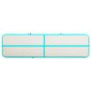 vidaXL Tappetino Ginnastica Gonfiabile e Pompa 600x100x15cm PVC Verde