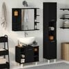 vidaXL Set di mobili per il bagno 3 pcs Nero 30 x 30 x 179,5 cm