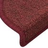 vidaXL Tappetini per scale 15 pz 56x17x3 cm Bordeaux semicircolari