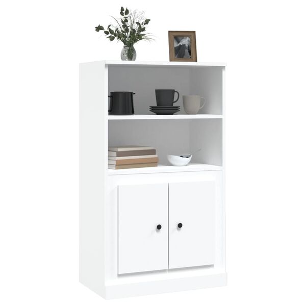 vidaXL Credenza Bianca 60x35,5x103,5 cm in Legno Multistrato