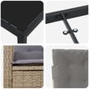 vidaXL Set da Pranzo per Giardino con cuscino 9 pcs Beige polyrattan