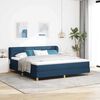 vidaXL Letto a molle con materasso Blu 180 x 200 cm Tessuto