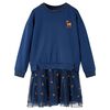 vidaXL Abito da Bambina a Maniche Lunghe Blu Marino 104