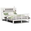 vidaXL Letto Libreria senza Materasso Bianco 140x200 cm Legno di Pino