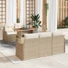 vidaXL Set Divano da Giardino con cuscino 6 pcs beige e panna
