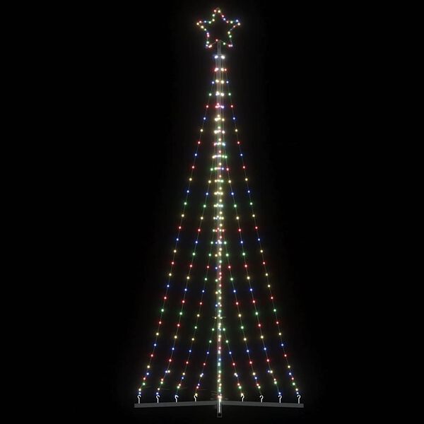vidaXL Albero di Natale a LED 447 LED Colorato 250 cm