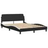 vidaXL Letto con Materasso Dover Nero e Bianco 140x190 cm in Similpelle