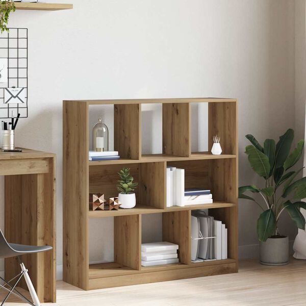 vidaXL Libreria Rovere Artigianale 97,5x29,5x100 cm Legno Multistrato