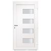vidaXL Porta d'Ingresso in Alluminio e PVC Bianco 100x210 cm